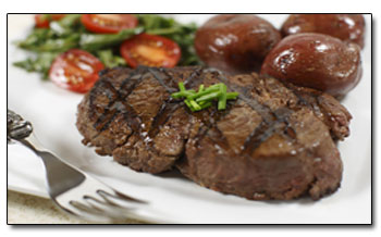 steak builds and repairs muscle tissue