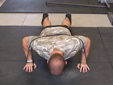 Band Pushups Chest Muscle Exercise
