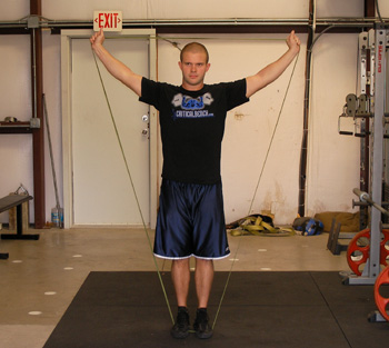 resistance band snatch exercise