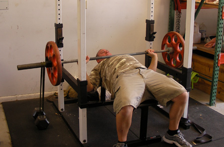 Bench Press With Bands Using Power Rack Chest Exercise