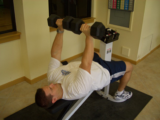 close grip dumbbell bench press