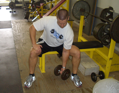 concentration curls with dumbbells exercise