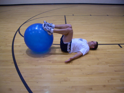 stability ball hip extensions for calves