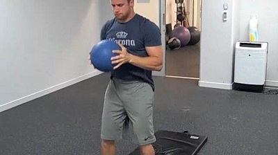 Medicine Ball Crunches Finish Position