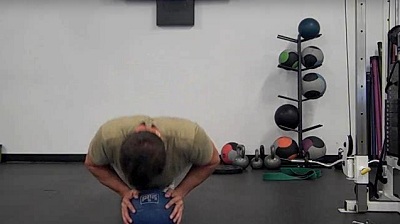 Medicine Ball Push-up Finish Position