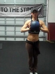 Medicine Ball Side Squat Punch Out Exercise Video Example