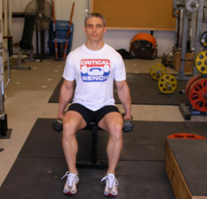 Seated dumbbell curls