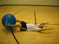 stability ball ab exercise