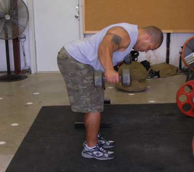 Standing Bent-Over Rear Lateral Raise shoulder exercise