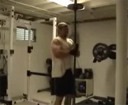 Vertical Barbell Curls Exercise video example demo