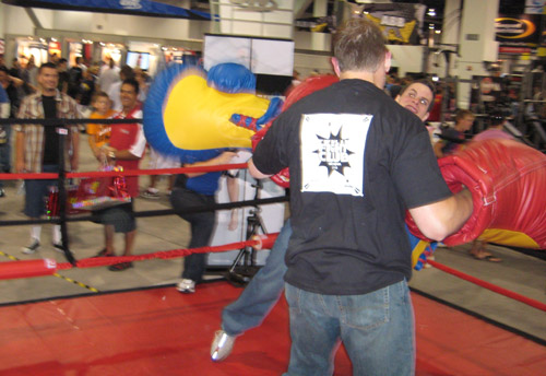 Oversized Boxing gloves at the Olympia