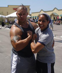 Elliott Hulse With His Cousin Who Competes in StrongWoman