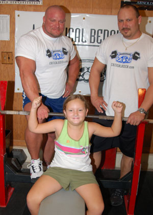Joey Smith, daughter and training partner Rodney