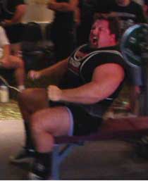 Big Beau Moore Celebrating a big bench