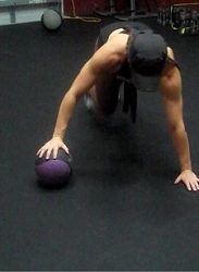 Medicine Ball Cross-Over Push-Up Exercise Video Example