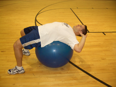 exercise ball abdominal crunch
