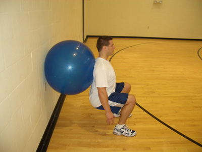 stability ball squat