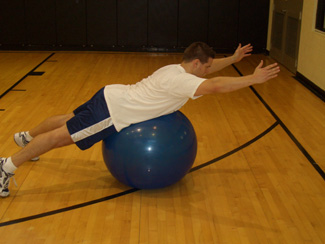 stability ball supermans