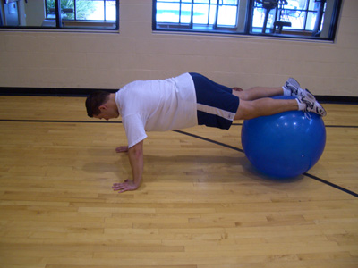 stability ball push-up