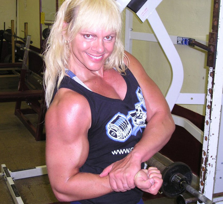 Anita Ramsey With Her Critical Bench Muscle Shirt