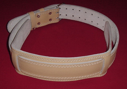 Ergonomic Weight Lifting Belt Padded Natural Leather