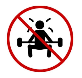 No lifting weights